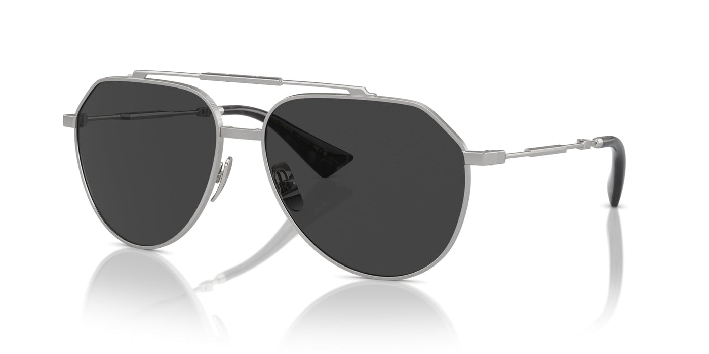 Dolce&Gabbana DG2302 Matte Silver/Black Polarised #colour_matte-silver-black-polarised