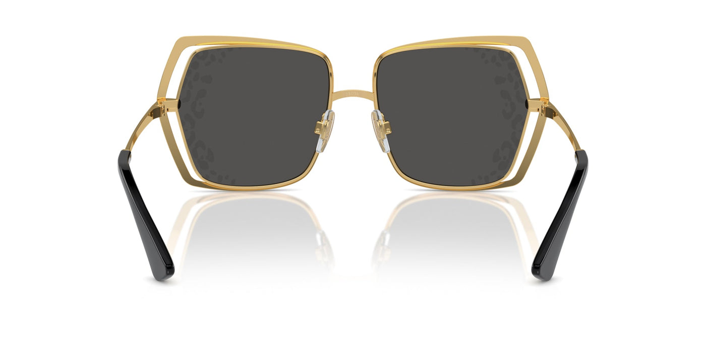 Dolce&Gabbana DG2306 Gold/Dark Grey Tampo Side Leopard Gradient #colour_gold-dark-grey-tampo-side-leopard-gradient
