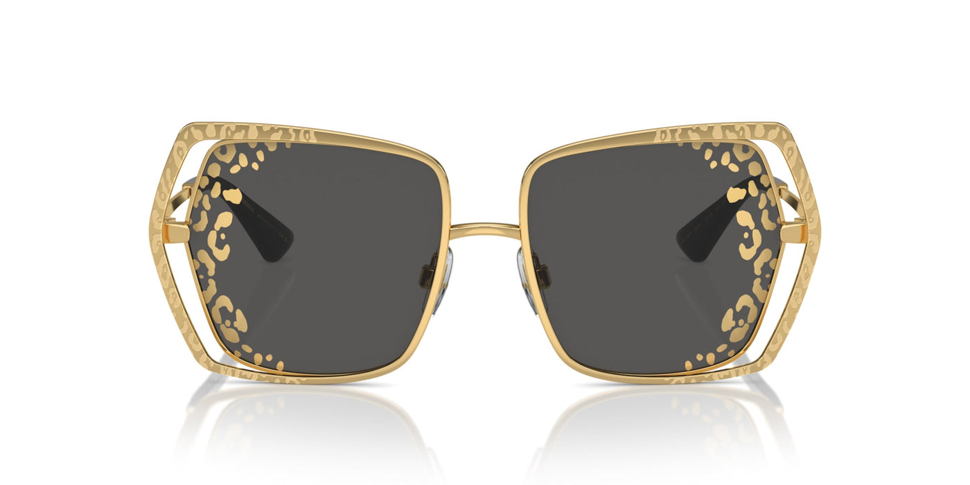 Dolce&Gabbana DG2306 Gold/Dark Grey Tampo Side Leopard Gradient #colour_gold-dark-grey-tampo-side-leopard-gradient