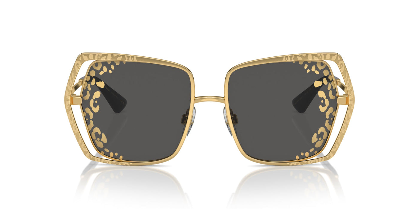 Dolce&Gabbana DG2306 Gold/Dark Grey Tampo Side Leopard Gradient #colour_gold-dark-grey-tampo-side-leopard-gradient