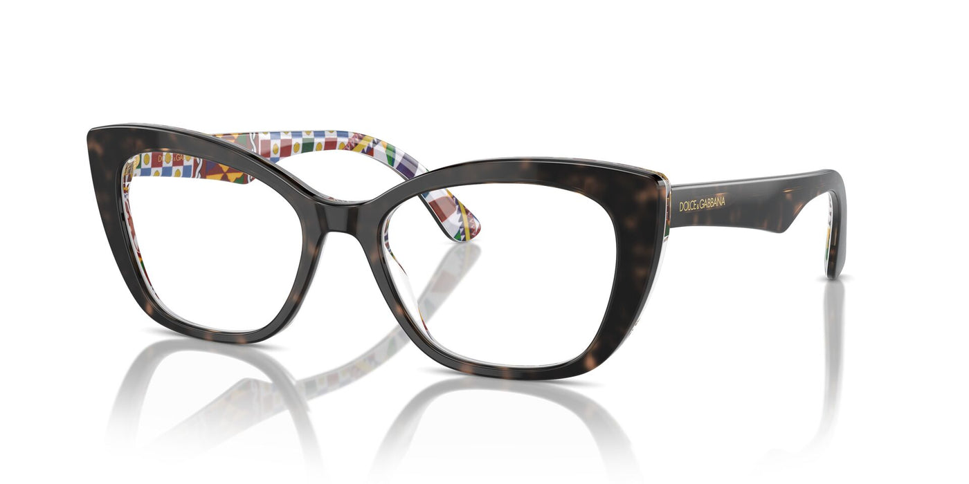 Dolce&Gabbana DG3360 Havana On White Barrow #colour_havana-on-white-barrow