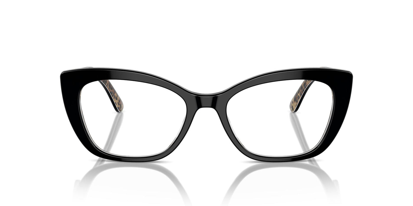 Dolce&Gabbana DG3360 Black On Leo Brown #colour_black-on-leo-brown