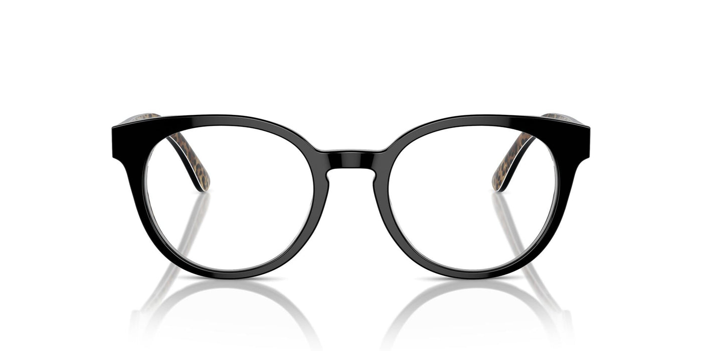 Dolce&Gabbana DG3361 Black On Leo Brown #colour_black-on-leo-brown
