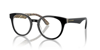 Dolce&Gabbana DG3361 Black On Leo Brown #colour_black-on-leo-brown