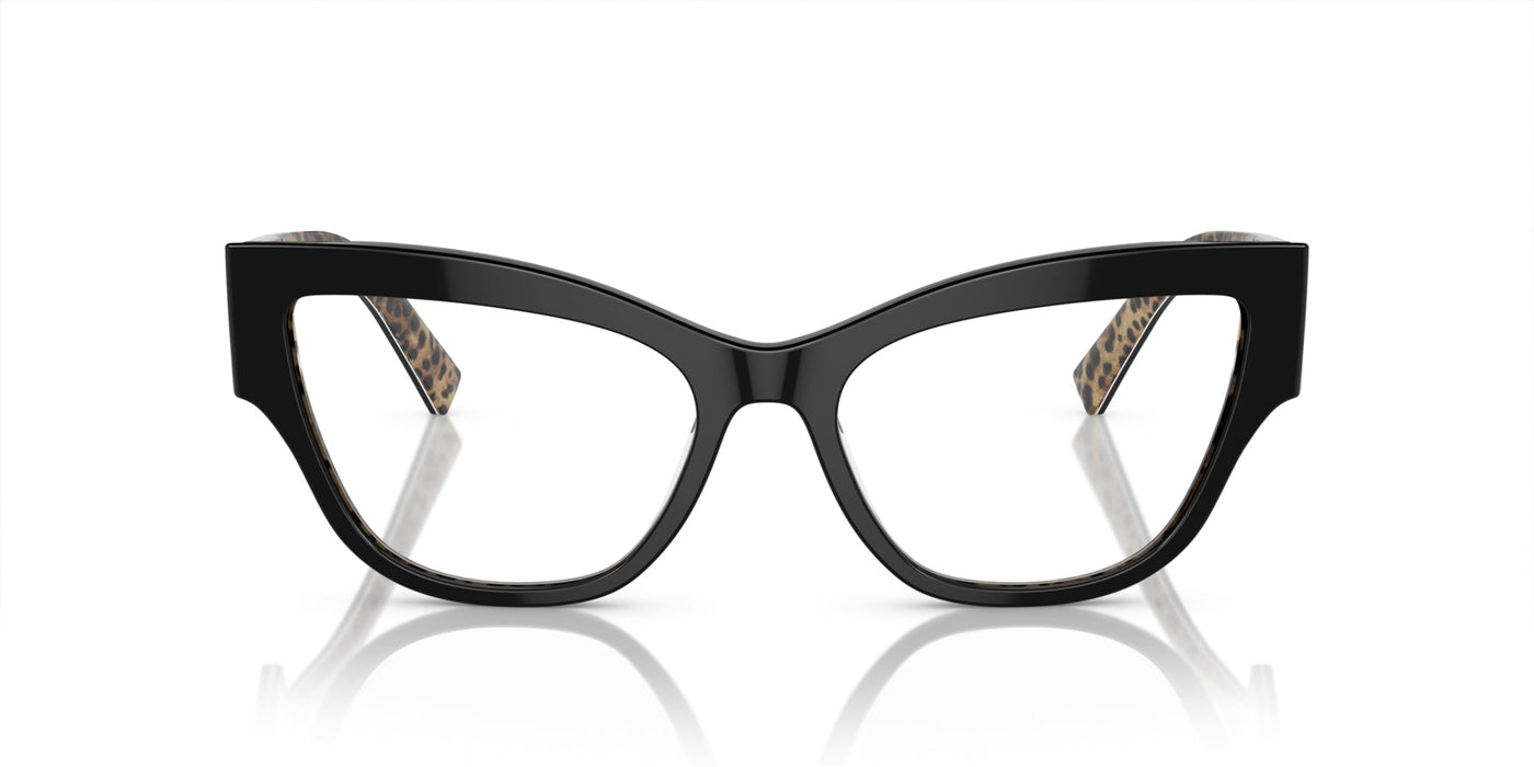 Dolce&Gabbana DG3378 Black On Leo Brown #colour_black-on-leo-brown