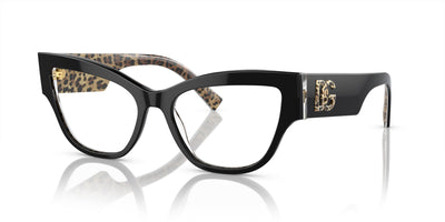 Dolce&Gabbana DG3378 Black On Leo Brown #colour_black-on-leo-brown