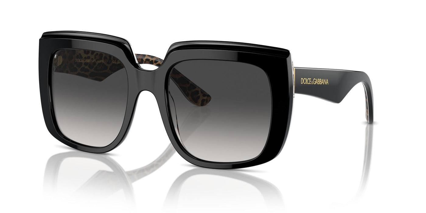 Dolce&Gabbana DG4414 Black On Leo Brown/Grey Gradient #colour_black-on-leo-brown-grey-gradient