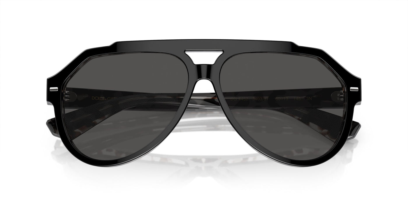 Dolce&Gabbana DG4452 Black On Grey Havana/Dark Grey #colour_black-on-grey-havana-dark-grey