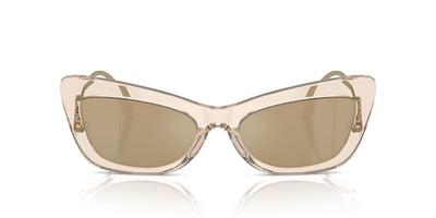 Dolce&Gabbana DG4467B Transparent Camel/Clear Real Yellow Gold Mirror #colour_transparent-camel-clear-real-yellow-gold-mirror