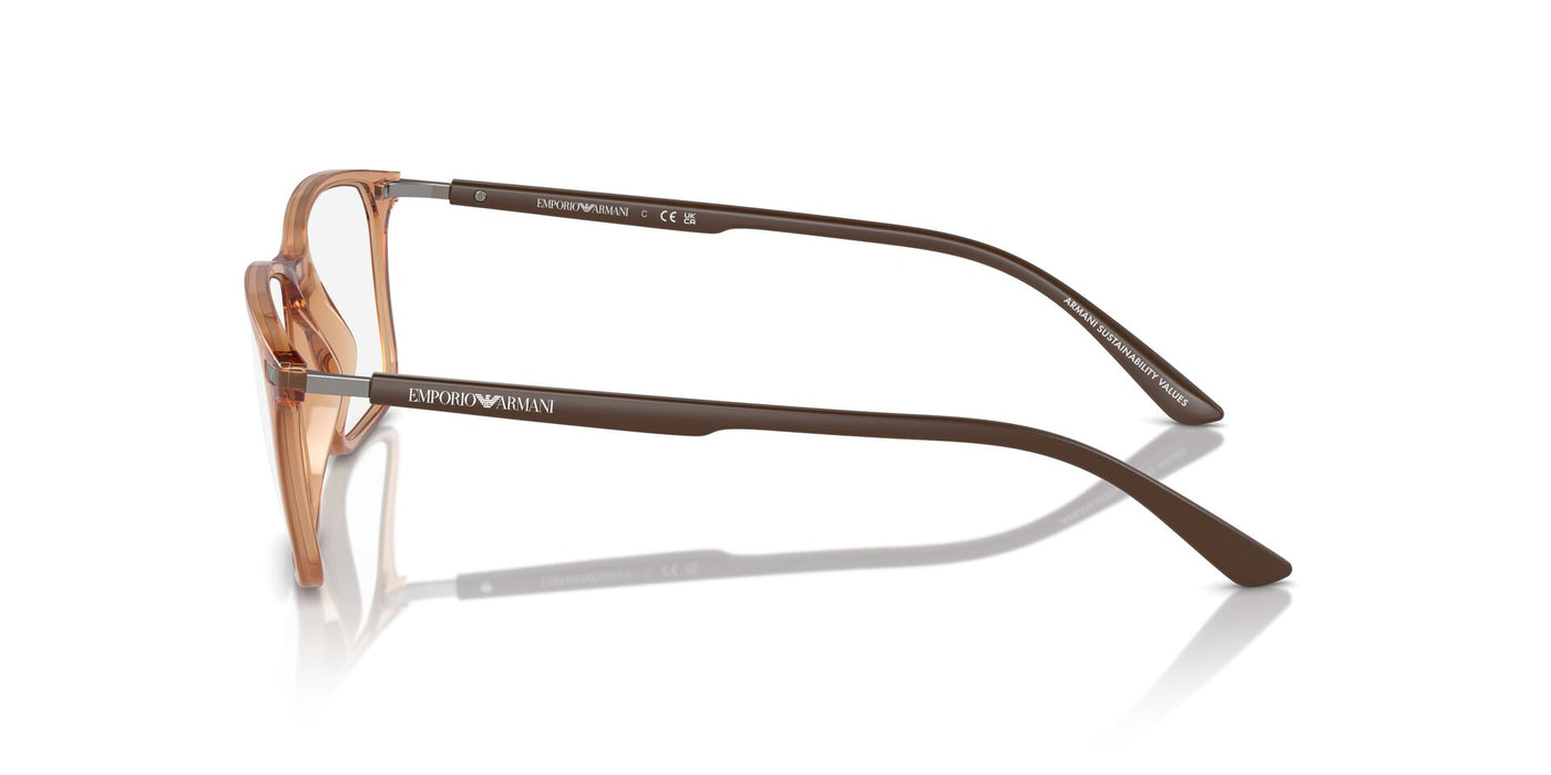 Emporio Armani EA3237 Shiny Transparent Brown #colour_shiny-transparent-brown