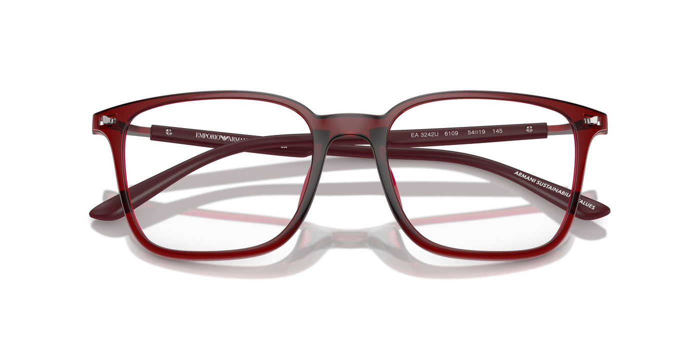 Emporio Armani EA3242U Shiny Transparent Bordeaux #colour_shiny-transparent-bordeaux