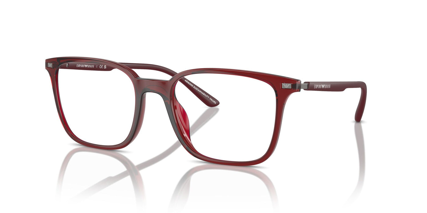 Emporio Armani EA3242U Shiny Transparent Bordeaux #colour_shiny-transparent-bordeaux