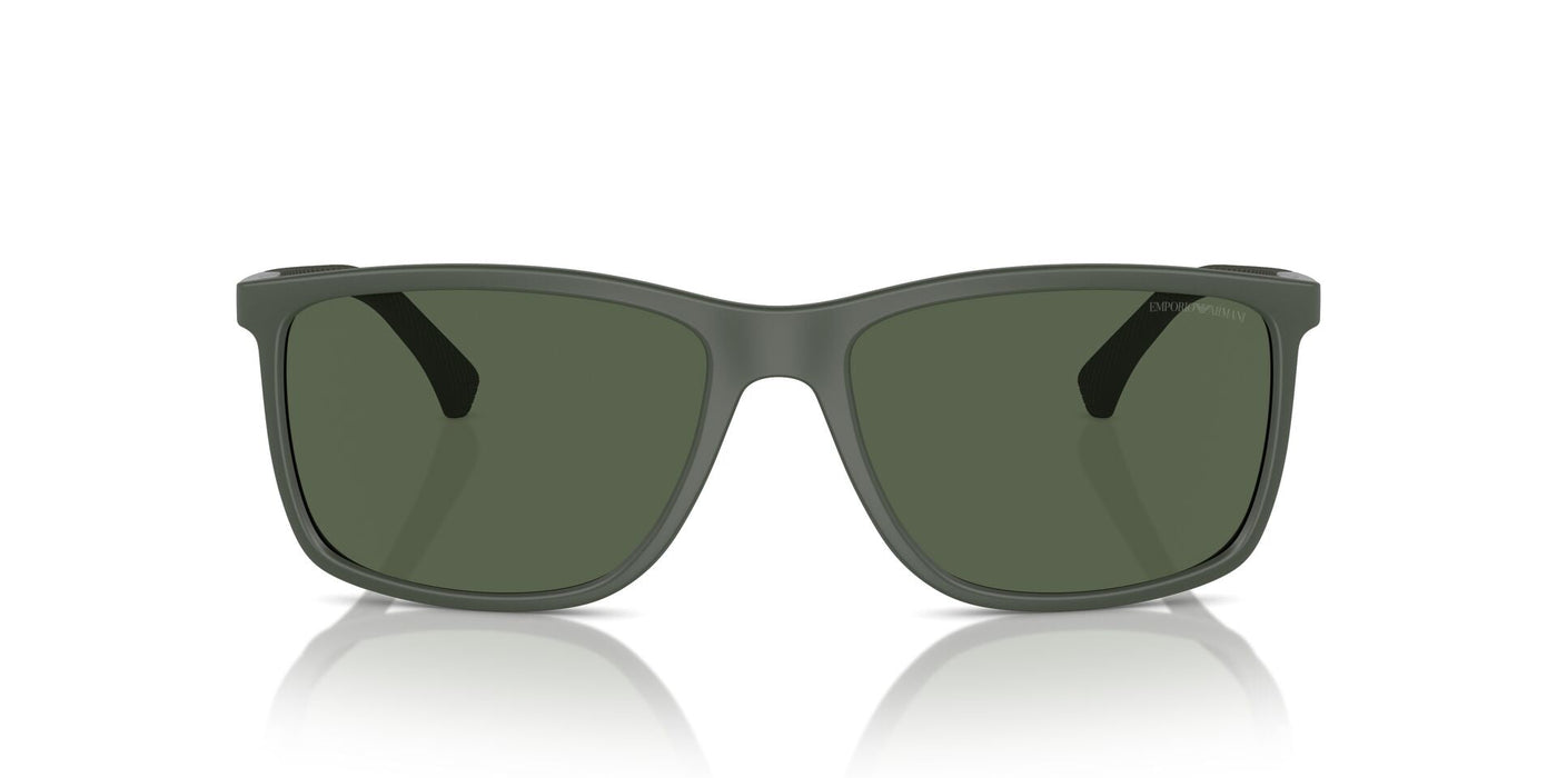 Emporio Armani EA4058 Matte Green/Dark Green Polarised #colour_matte-green-dark-green-polarised