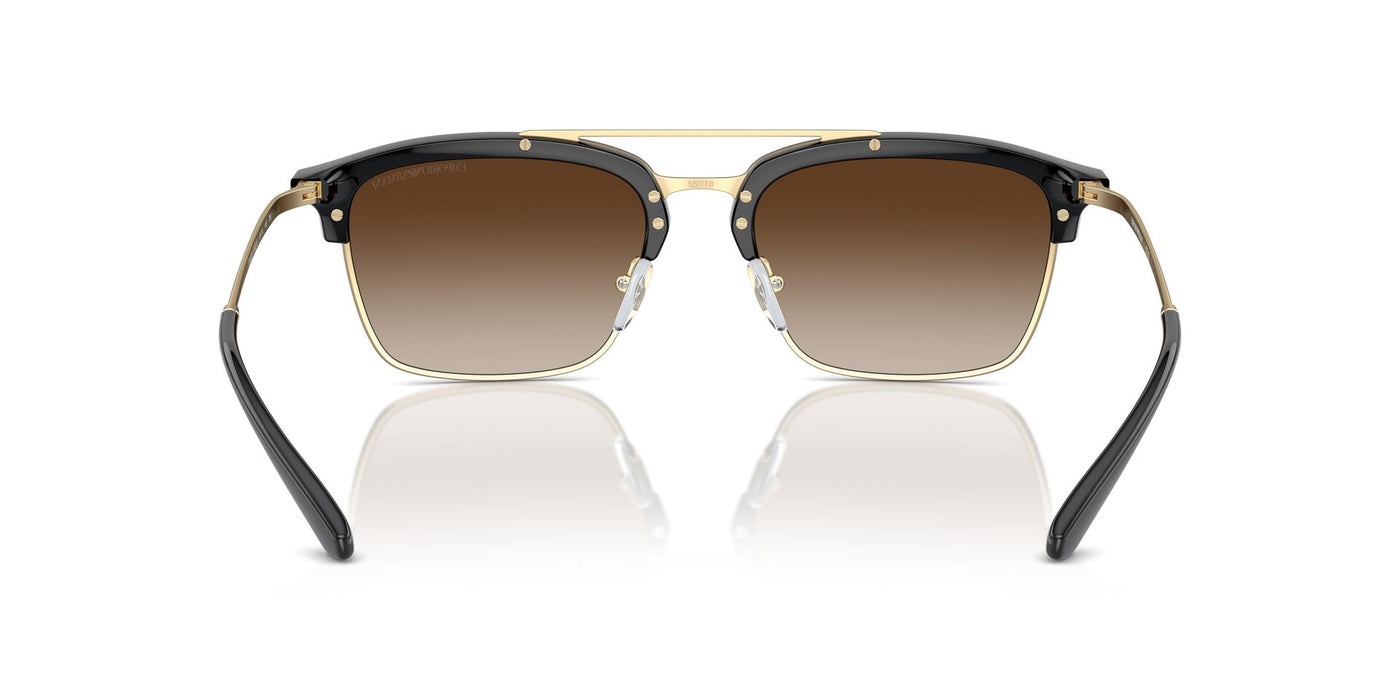 Emporio Armani EA4228 Shiny Black/Matte Pale Gold/Brown Gradient #colour_shiny-black-matte-pale-gold-brown-gradient