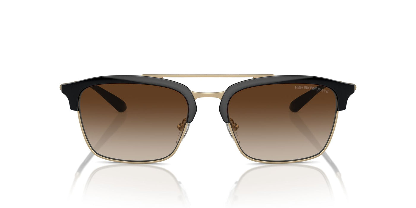 Emporio Armani EA4228 Shiny Black/Matte Pale Gold/Brown Gradient #colour_shiny-black-matte-pale-gold-brown-gradient