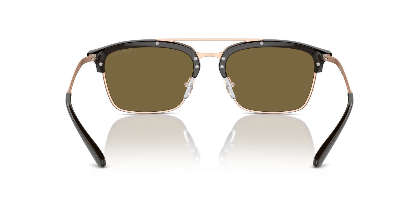 Emporio Armani EA4228 Shiny Brown/Matte Pink Gold/Dark Brown #colour_shiny-brown-matte-pink-gold-dark-brown