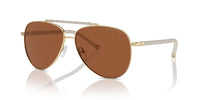 Michael Kors Portugal MK1146 Shiny Light Gold/Brown Solid #colour_shiny-light-gold-brown-solid