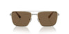 Michael Kors Blue Ridge MK1154 Shiny Silver/Brown Solid #colour_shiny-silver-brown-solid