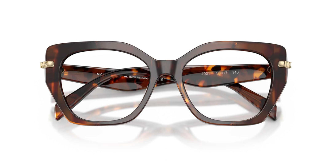 Michael Kors Nashville MK4167U Rectangle Glasses | Fashion Eyewear US