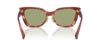 Miu Miu SMU02Z Striped Garnet/Green Internal Silver Mirror #colour_striped-garnet-green-internal-silver-mirror