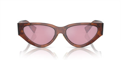 Miu Miu SMU03Z Striped Tabacco/Bordeaux #colour_striped-tabacco-bordeaux