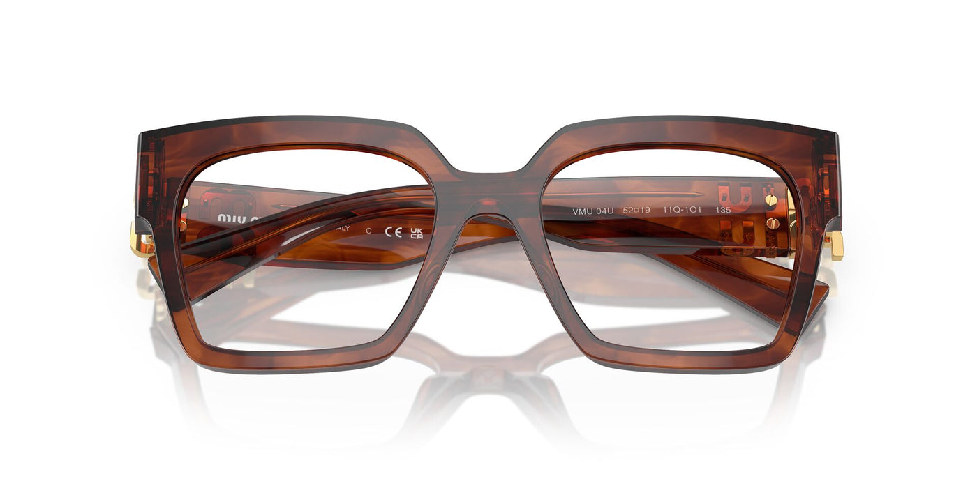Miu Miu VMU04U Striped Tobacco #colour_striped-tobacco