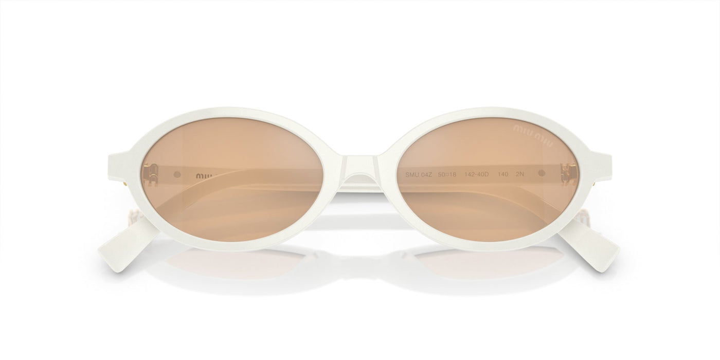 Miu Miu SMU04Z White/Orange Internal Silver Mirror #colour_white-orange-internal-silver-mirror