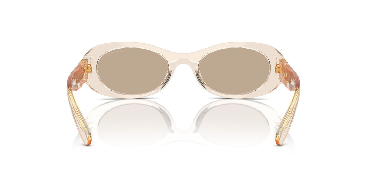 Miu Miu SMU06Z Sand Transparent/Dark Brown #colour_sand-transparent-dark-brown