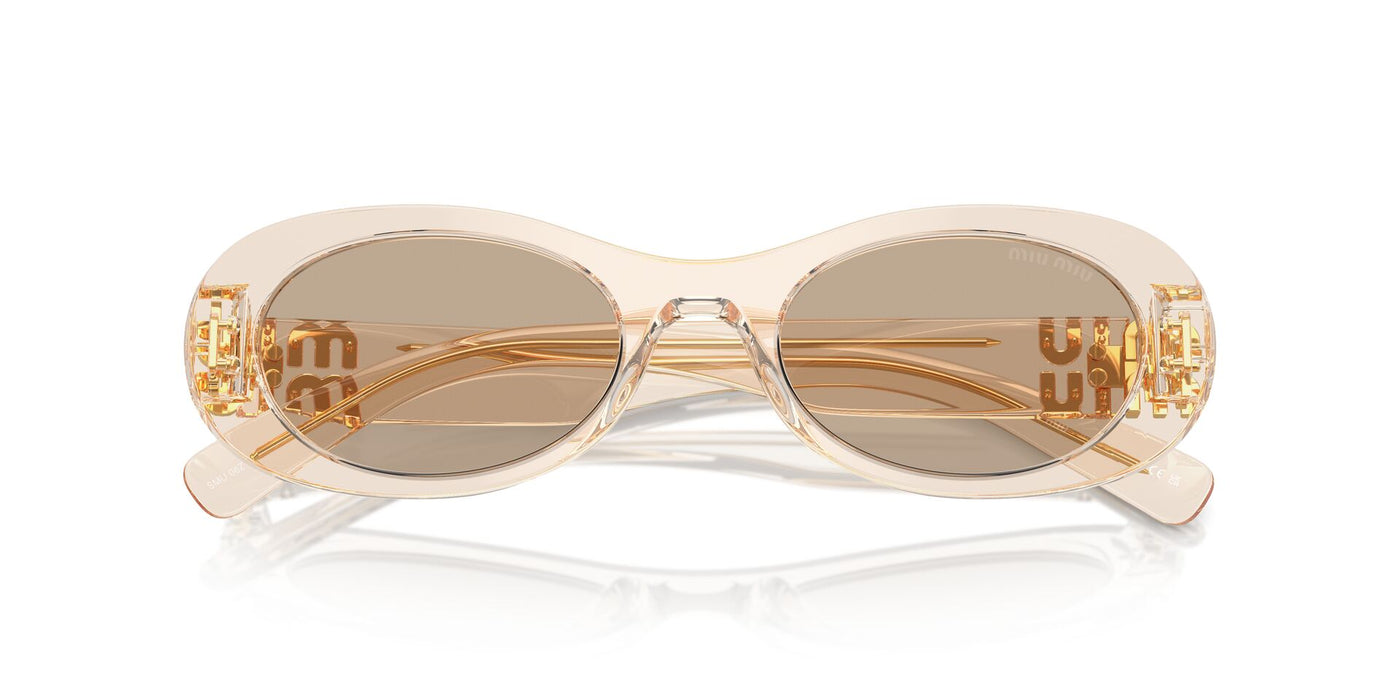 Miu Miu SMU06Z Sand Transparent/Dark Brown #colour_sand-transparent-dark-brown