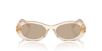 Miu Miu SMU06Z Sand Transparent/Dark Brown #colour_sand-transparent-dark-brown