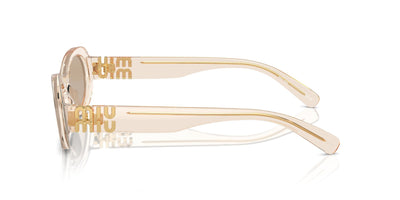 Miu Miu SMU06Z Sand Transparent/Dark Brown #colour_sand-transparent-dark-brown