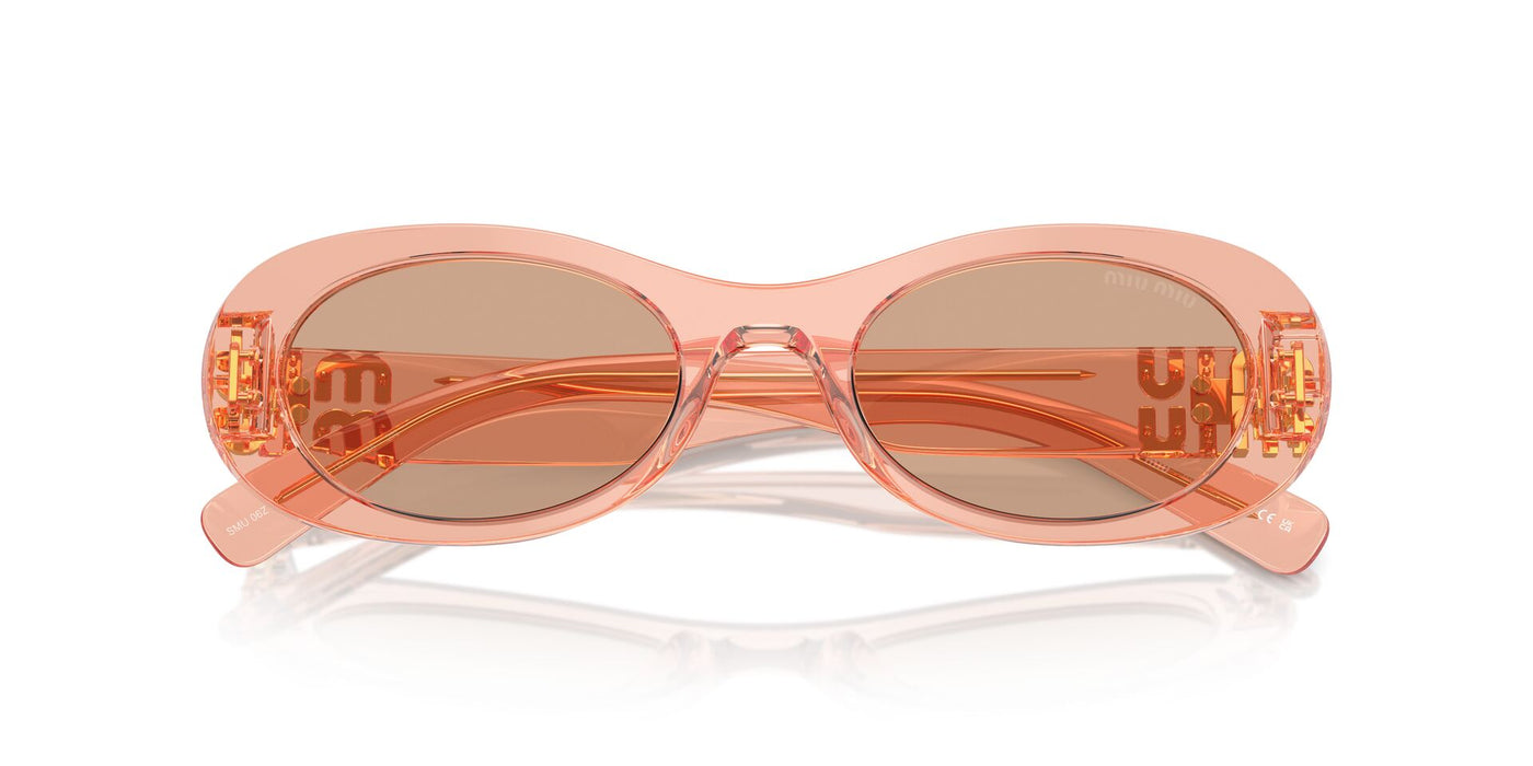 Miu Miu SMU06Z Noisette Transparent/Dark Brown #colour_noisette-transparent-dark-brown