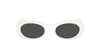 Miu Miu SMU06Z White Ivory/Dark Grey #colour_white-ivory-dark-grey