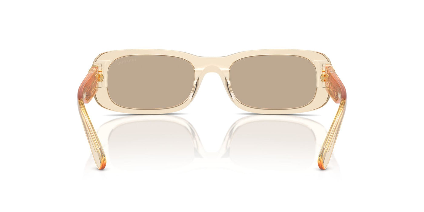 Miu Miu SMU08Z Sand Transparent/Dark Brown #colour_sand-transparent-dark-brown