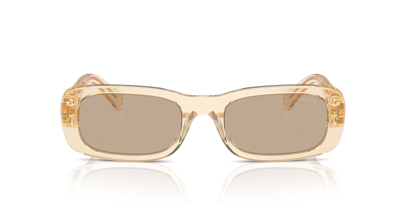 Miu Miu SMU08Z Sand Transparent/Dark Brown #colour_sand-transparent-dark-brown