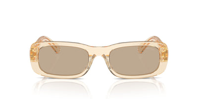 Miu Miu SMU08Z Sand Transparent/Dark Brown #colour_sand-transparent-dark-brown