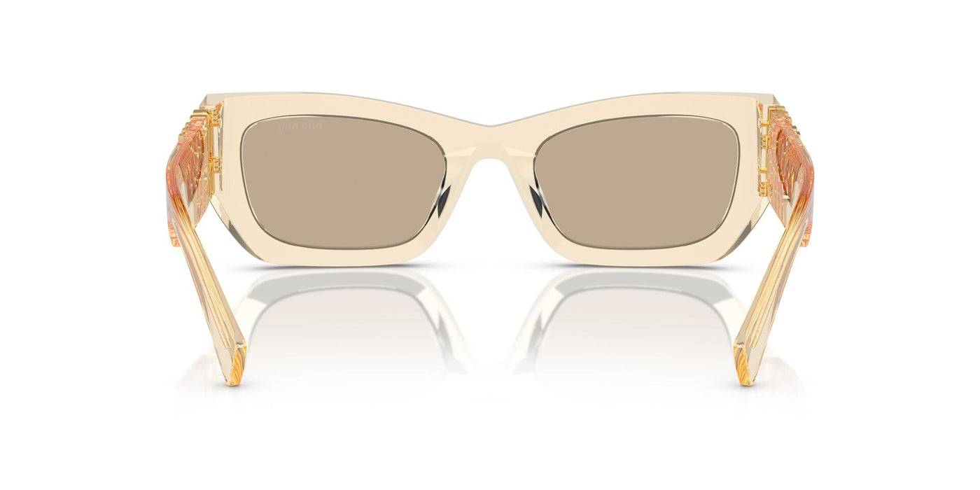 Miu Miu SMU09W Sand Transparent/Dark Brown #colour_sand-transparent-dark-brown