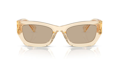 Miu Miu SMU09W Sand Transparent/Dark Brown #colour_sand-transparent-dark-brown