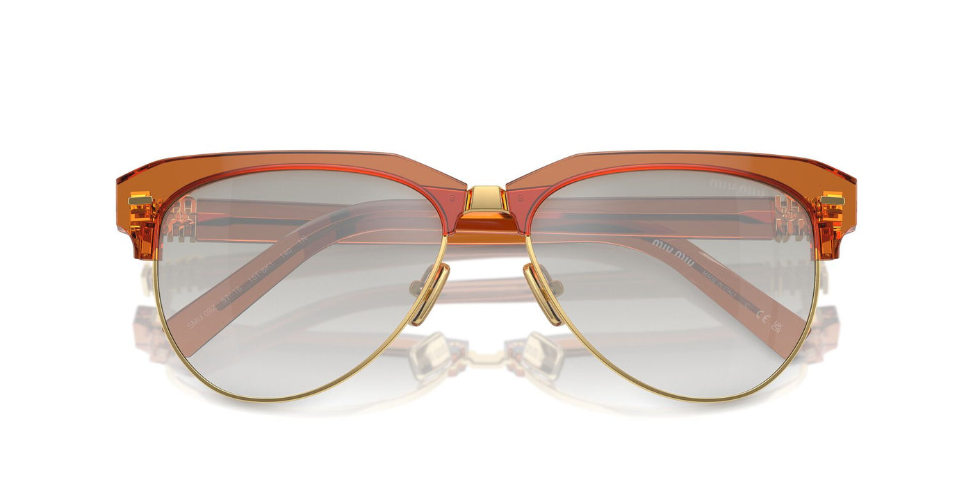 Miu Miu SMU09Z Caramel/Clear Silver Gradient #colour_caramel-clear-silver-gradient