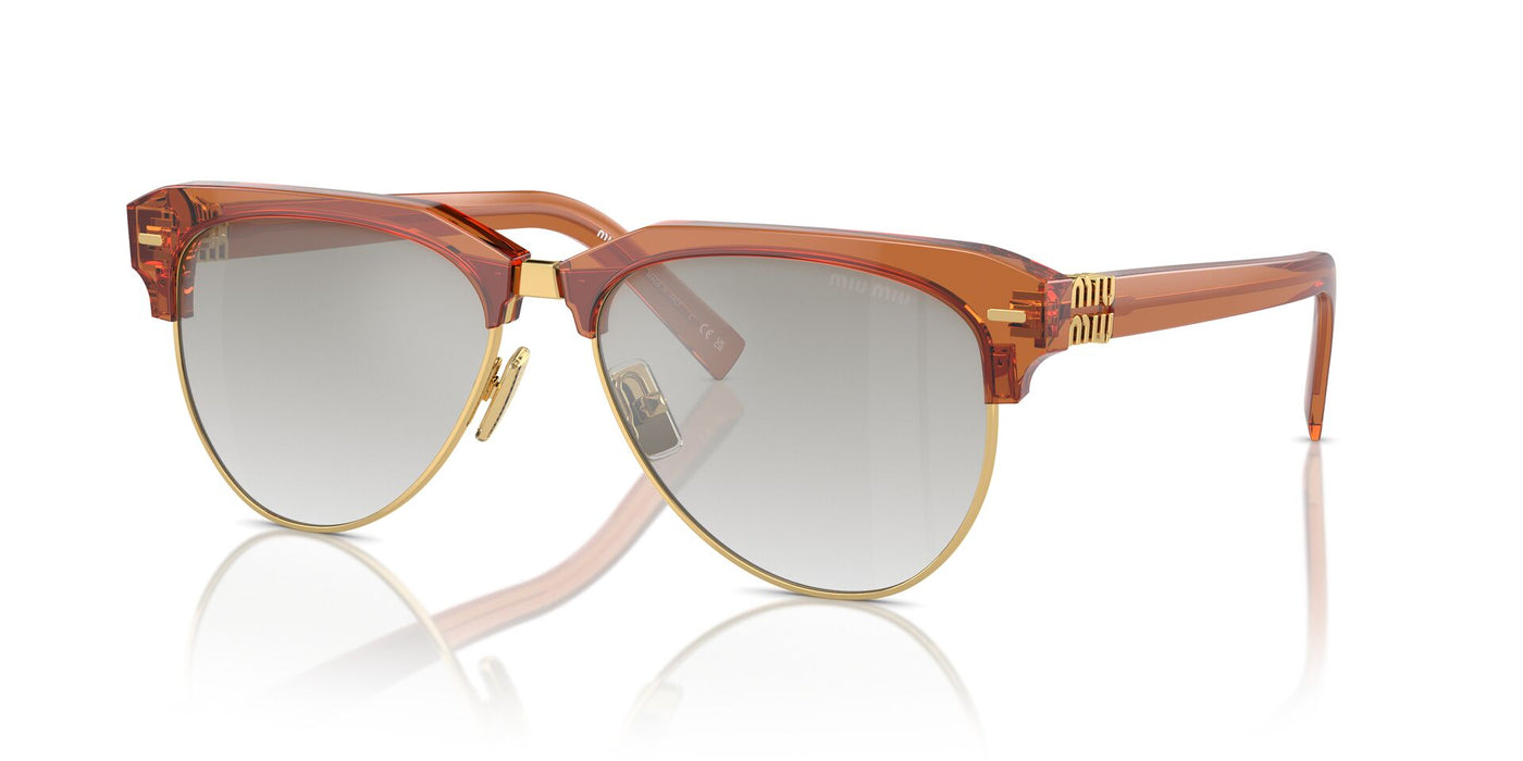 Miu Miu SMU09Z Caramel/Clear Silver Gradient #colour_caramel-clear-silver-gradient