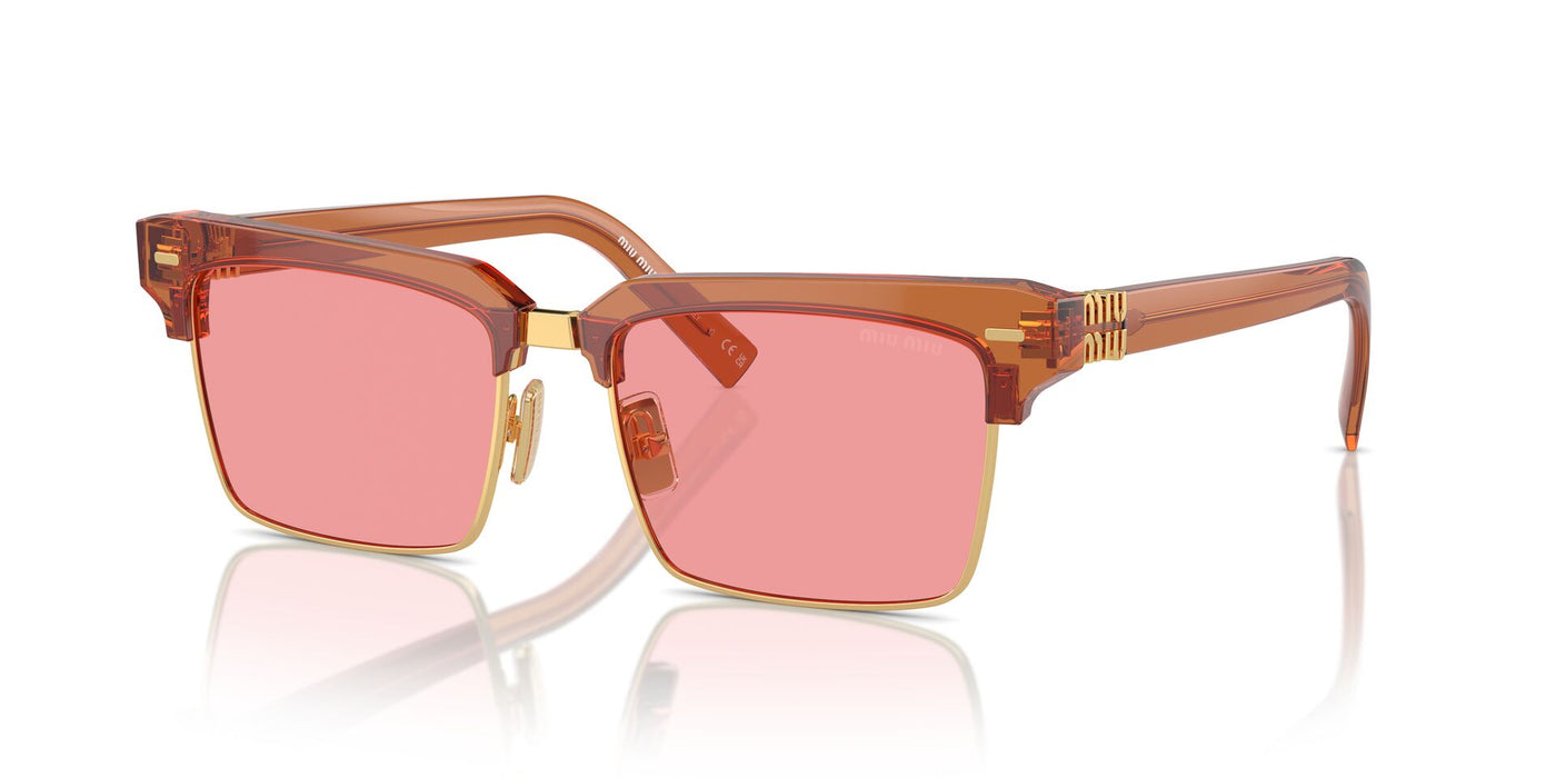 Miu Miu SMU10Z Caramel Trasparent/Pink #colour_caramel-trasparent-pink