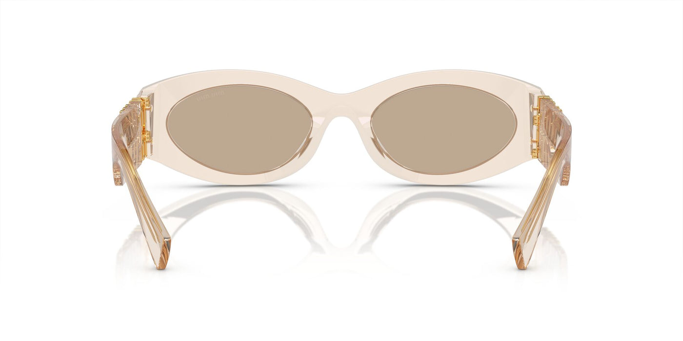 Miu Miu SMU11W Sand Transparent/Dark Brown #colour_sand-transparent-dark-brown