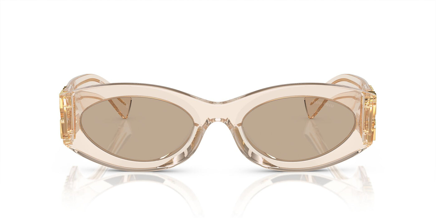 Miu Miu SMU11W Sand Transparent/Dark Brown #colour_sand-transparent-dark-brown