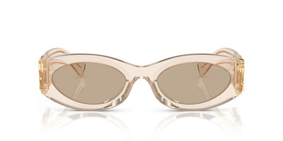 Miu Miu SMU11W Sand Transparent/Dark Brown #colour_sand-transparent-dark-brown