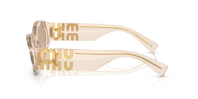 Miu Miu SMU11W Sand Transparent/Dark Brown #colour_sand-transparent-dark-brown