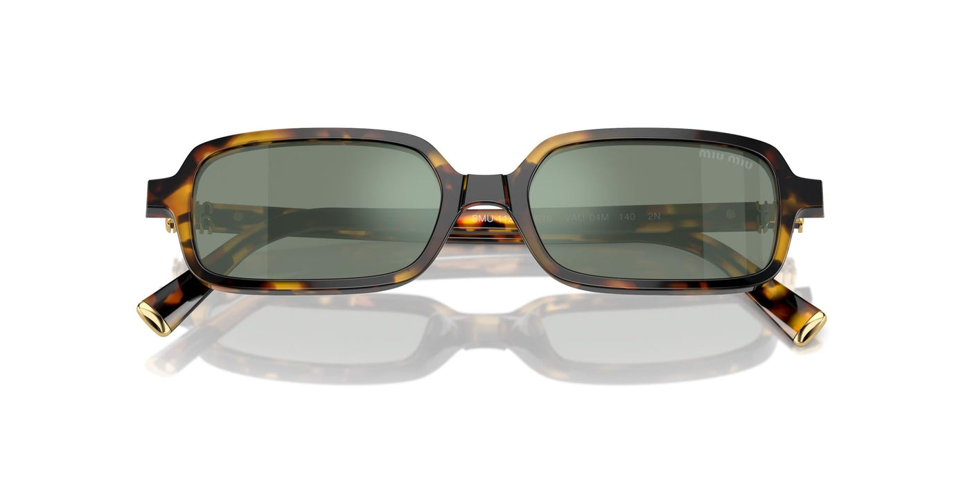 Miu Miu SMU11Z Honey Havana/Green Silver Mirror #colour_honey-havana-green-silver-mirror