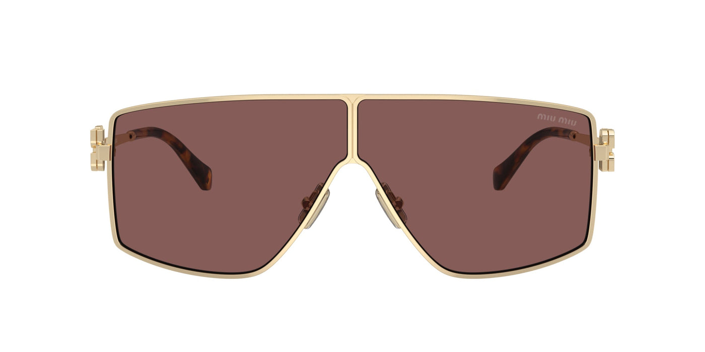 Miu Miu SMU51Z Pale Gold/Brown Silver Internal Violet Mirror #colour_pale-gold-brown-silver-internal-violet-mirror