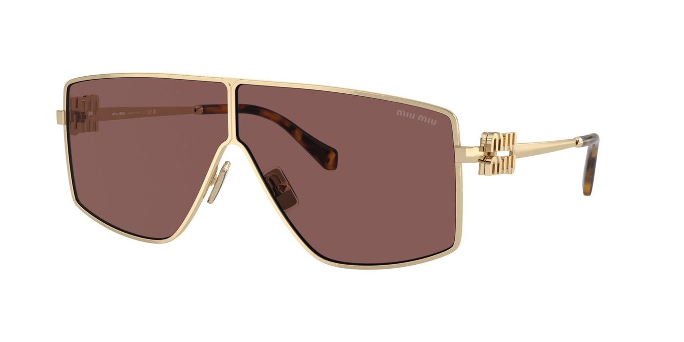 Miu Miu SMU51Z Pale Gold/Brown Silver Internal Violet Mirror #colour_pale-gold-brown-silver-internal-violet-mirror