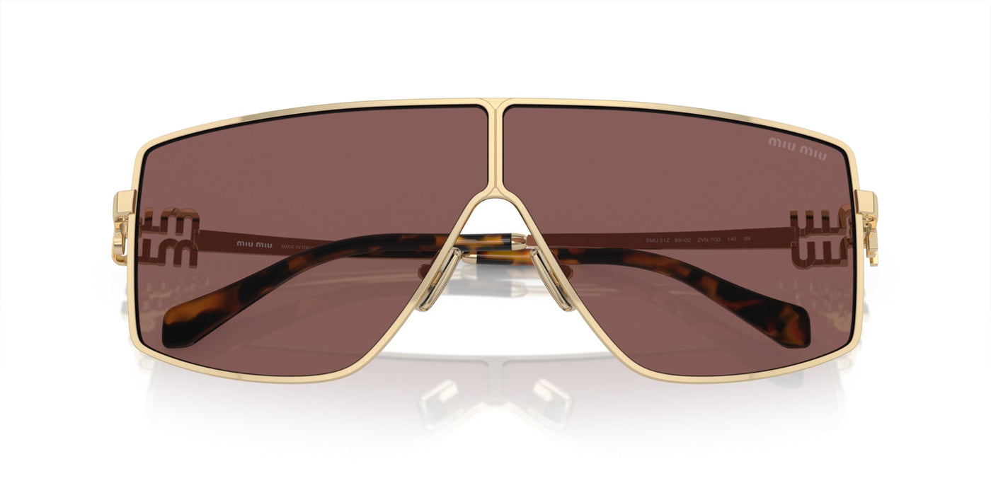 Miu Miu SMU51Z Pale Gold/Brown Silver Internal Violet Mirror #colour_pale-gold-brown-silver-internal-violet-mirror