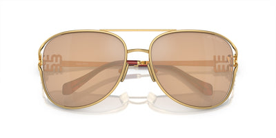 Miu Miu SMU52Z Gold/Light Orange Internal Silver Mirror #colour_gold-light-orange-internal-silver-mirror